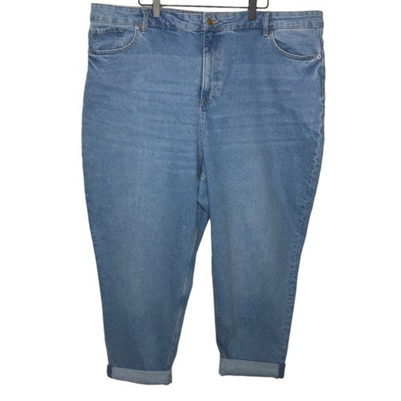 NEW Divided By H&M Women’s 3XL Mom Jeans High Waist Ankle Light Wash‎ Denim - Picture 1 of 7